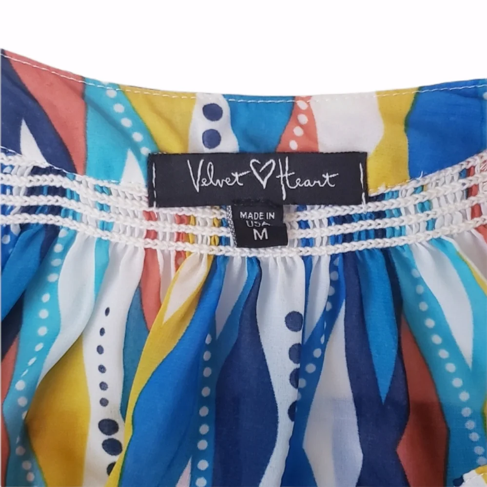 Colorful Patterned Women's Top - Picture 3 of 6